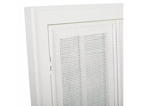 Miroir en bois et treillis blanc 73.5x5x118h