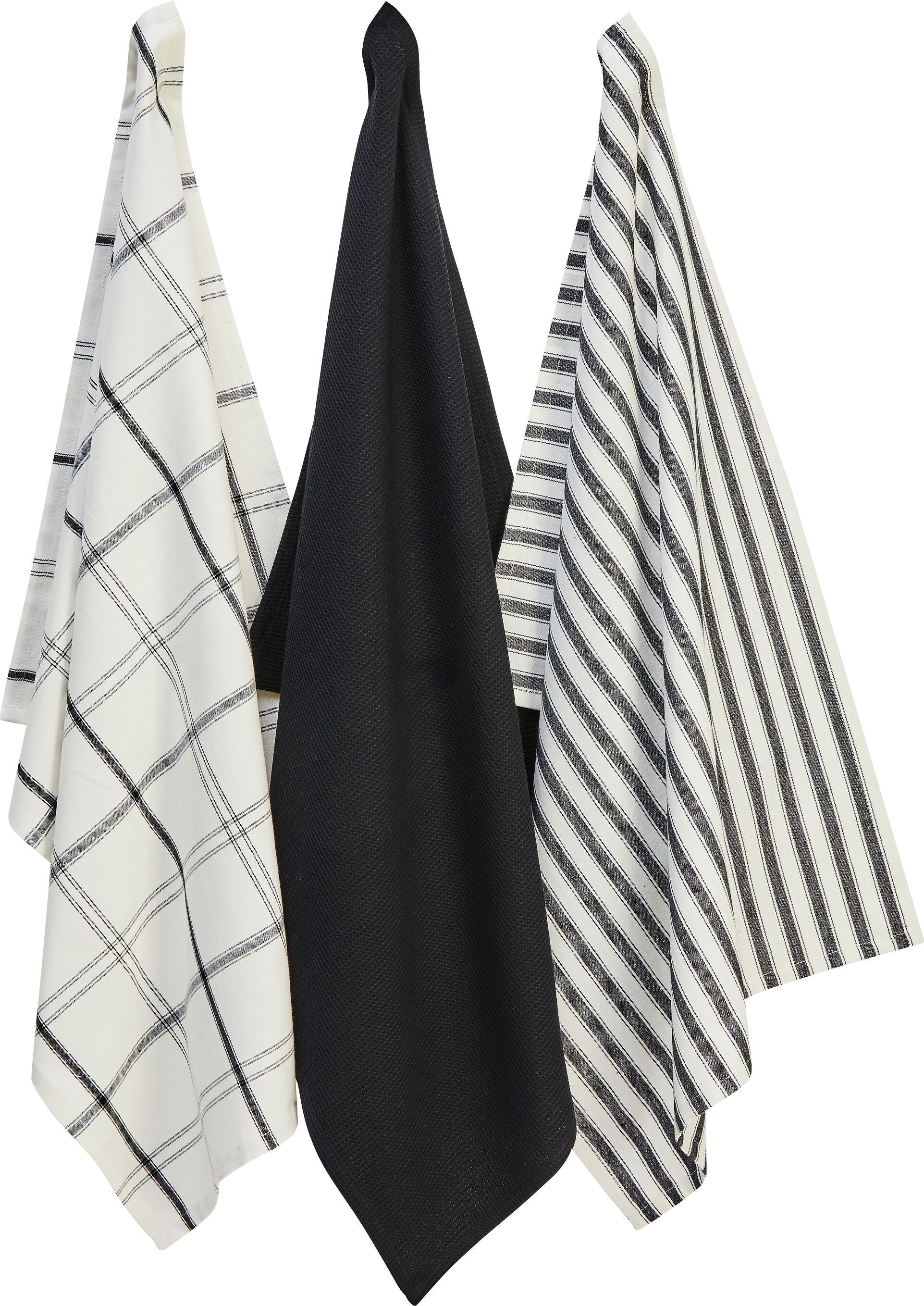NAYRA Küchentuch Set - Schwarz / B: 50.0 cm x H: 70.0 cm