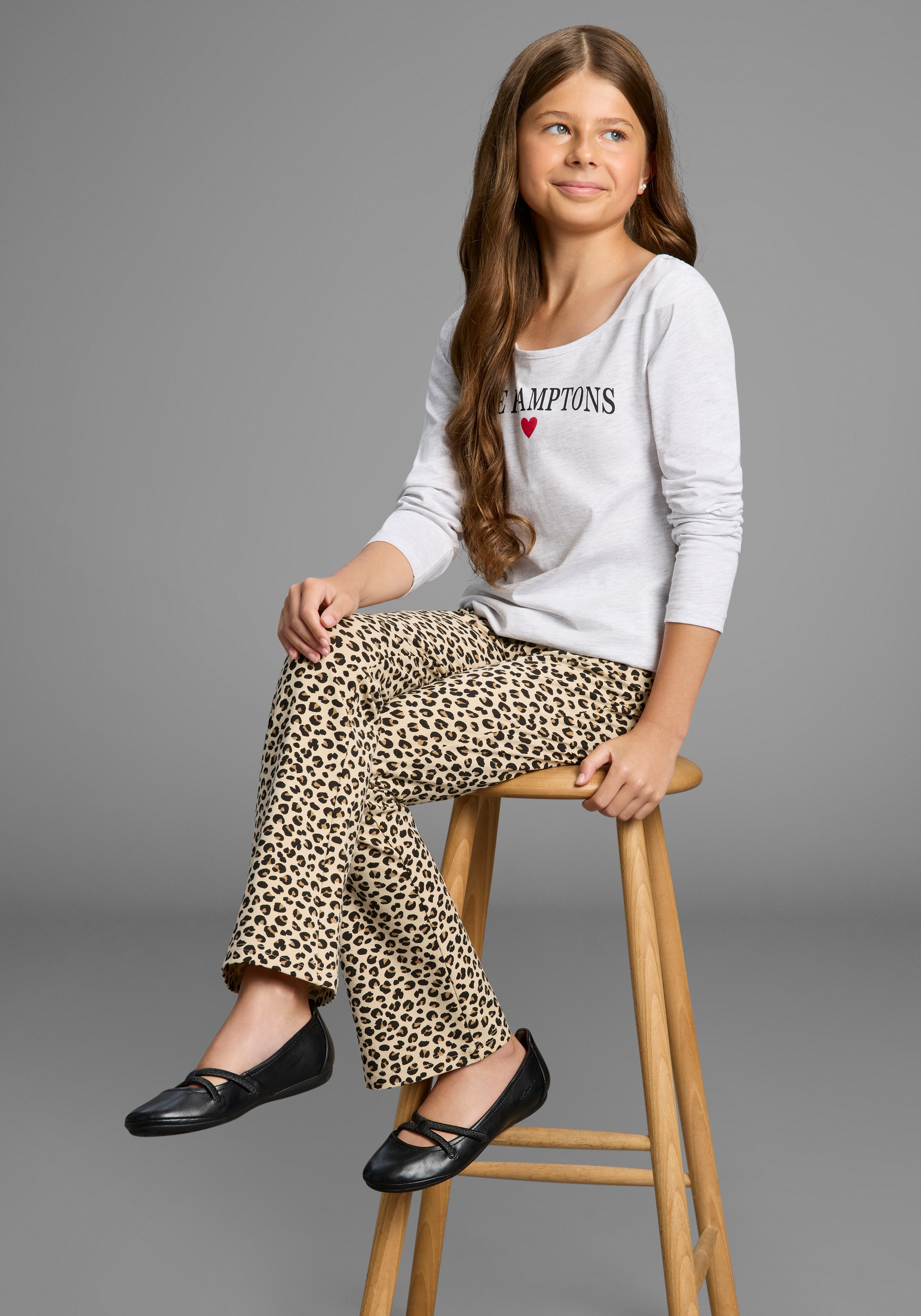 KIDSWORLD Leggings »Leggings mit Schlag«  Jazzpants Bootcut, Leoprint