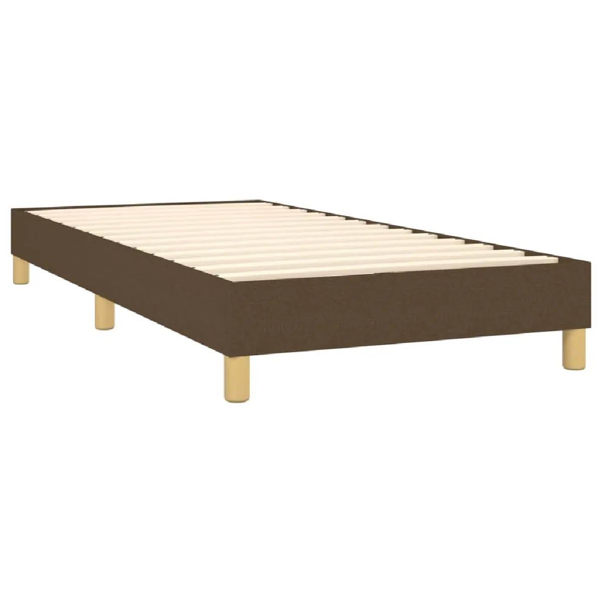 vidaXL Sommier à lattes Tissu Marron foncé 90x200 cm