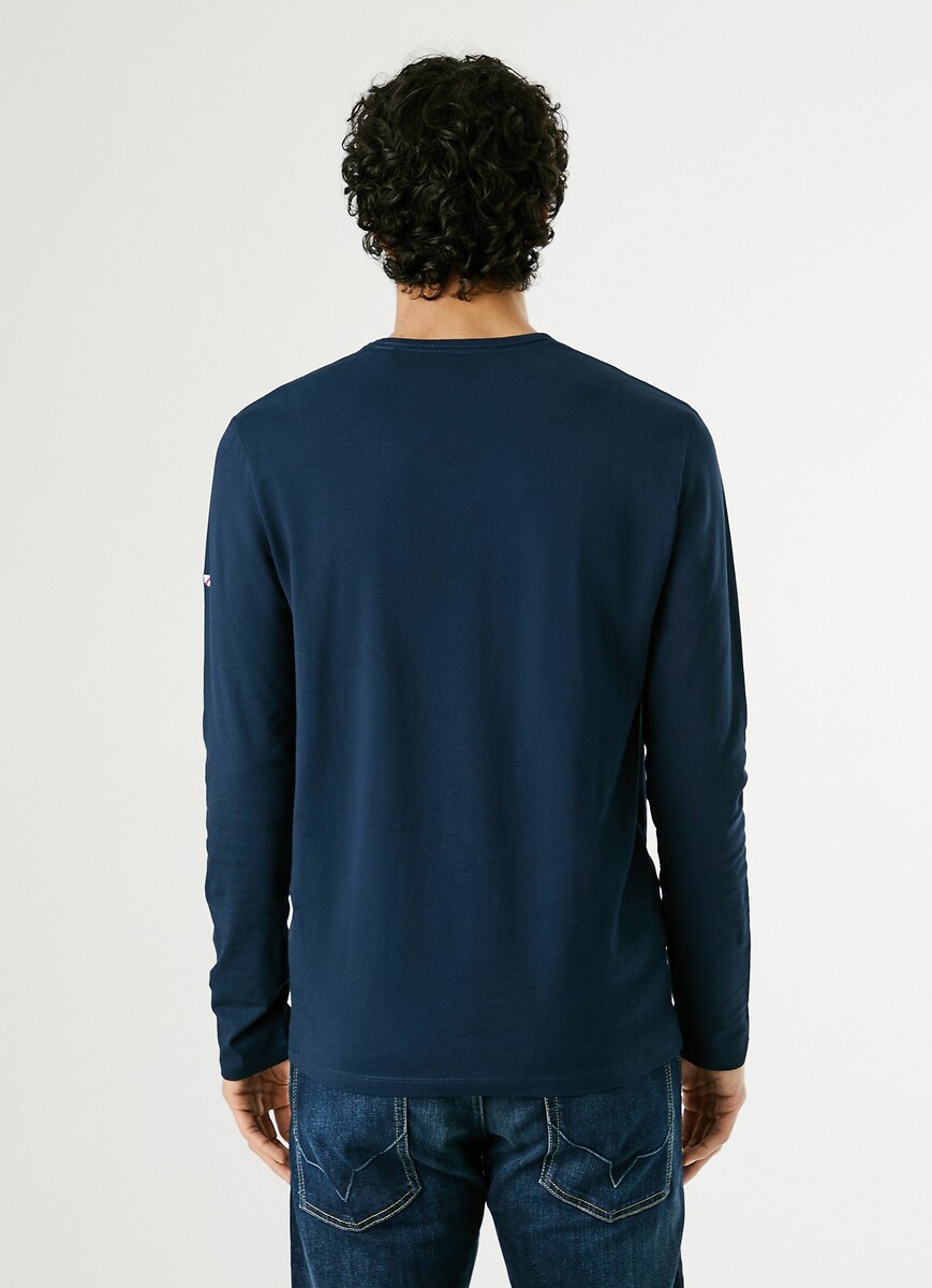 PEPE JEANS<br>Camiseta original de manga comprida com elastano