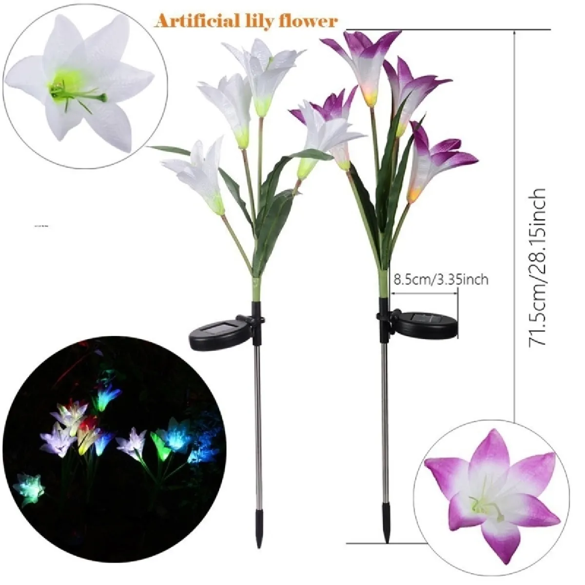 Wewoo LED solaire Forme De Fleur Lys
