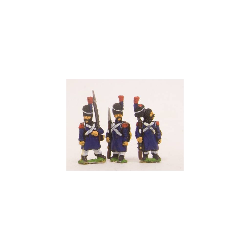 French: Old Guard in Greatcoat & Bearskin, assorted poses