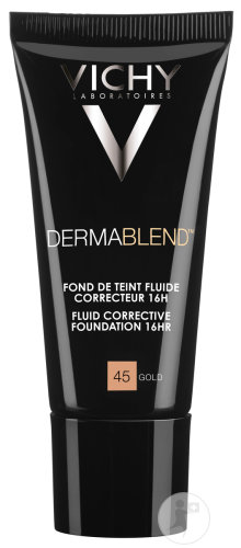 Vichy Dermablend Fond De Teint Fluide Correcteur 16h Gold 45 Tube 30ml