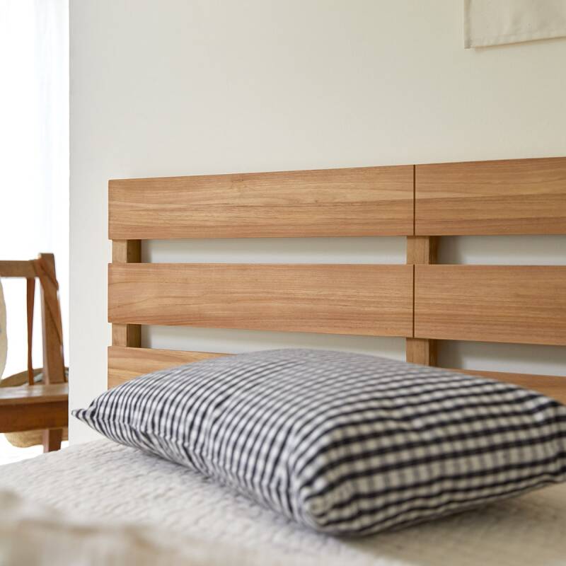 Tête de lit enfant en bois de teck Urbain H 76 x L 135 x P 5 cm