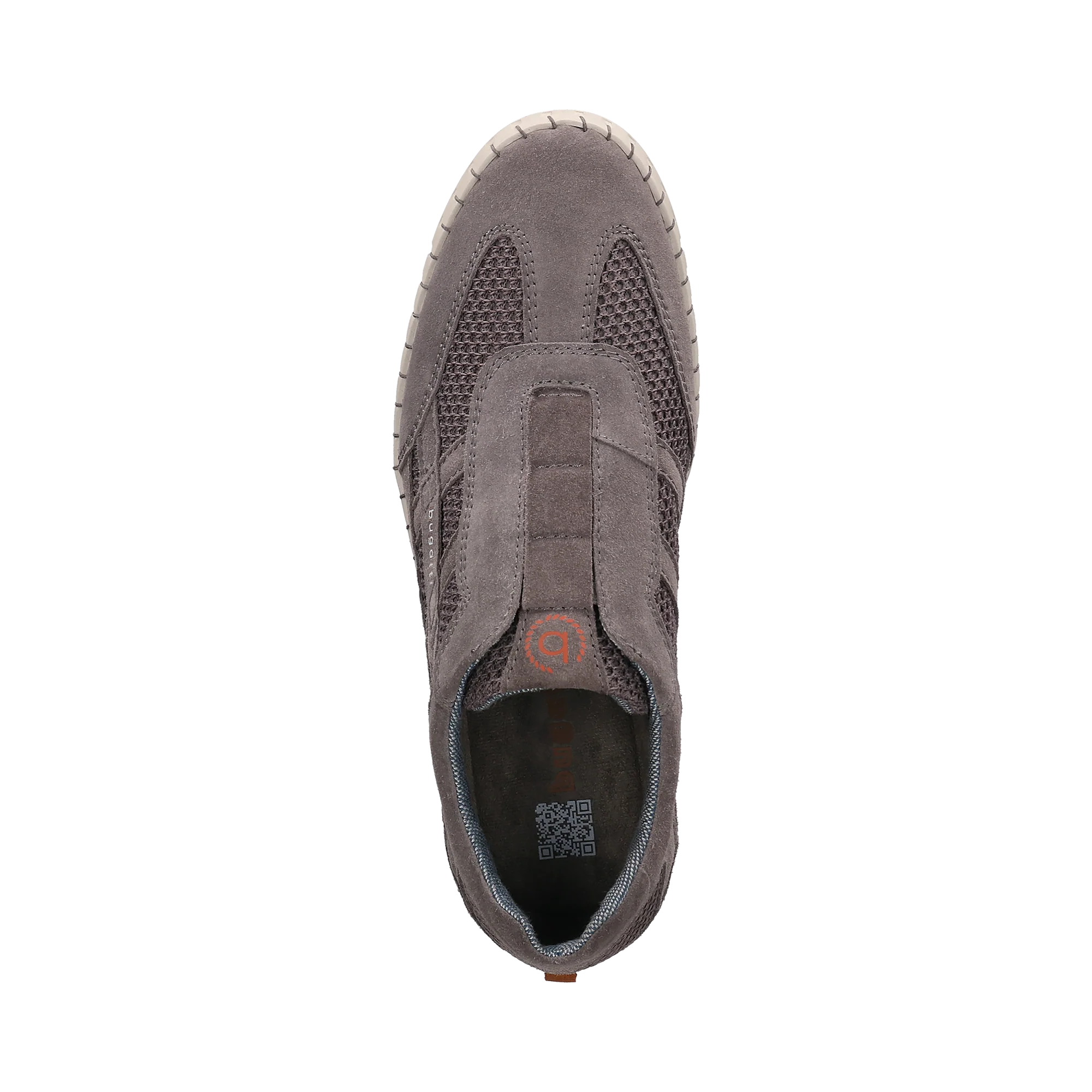 Leder Slip on grau