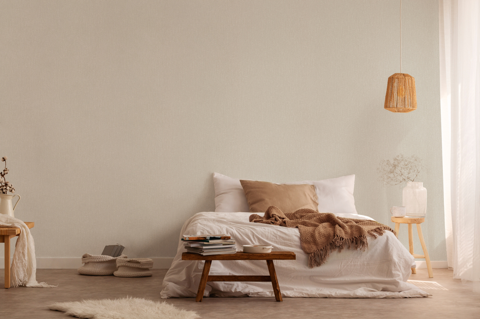 A.S. Creation Vliestapete - beige-grau - Struktur - 10 Meter