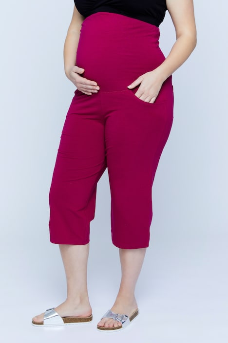 Bellieva-Caprihose, Umstandshose, Elastikbund, Biobaumwolle, GOTS
