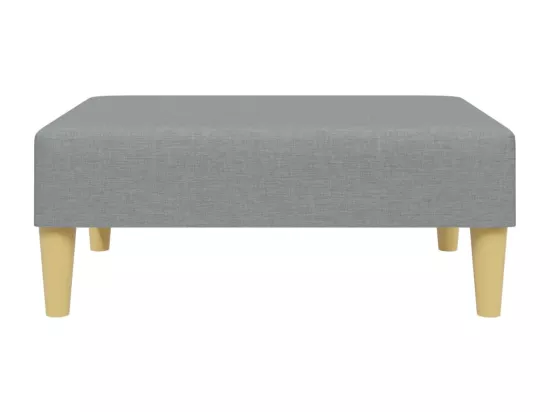 Canapé-lit à 2 places avec repose-pied gris clair tissu