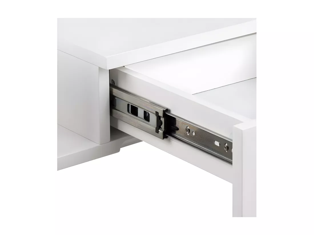 Kamichi - Table de chevet murale réversible en bois - Blanc