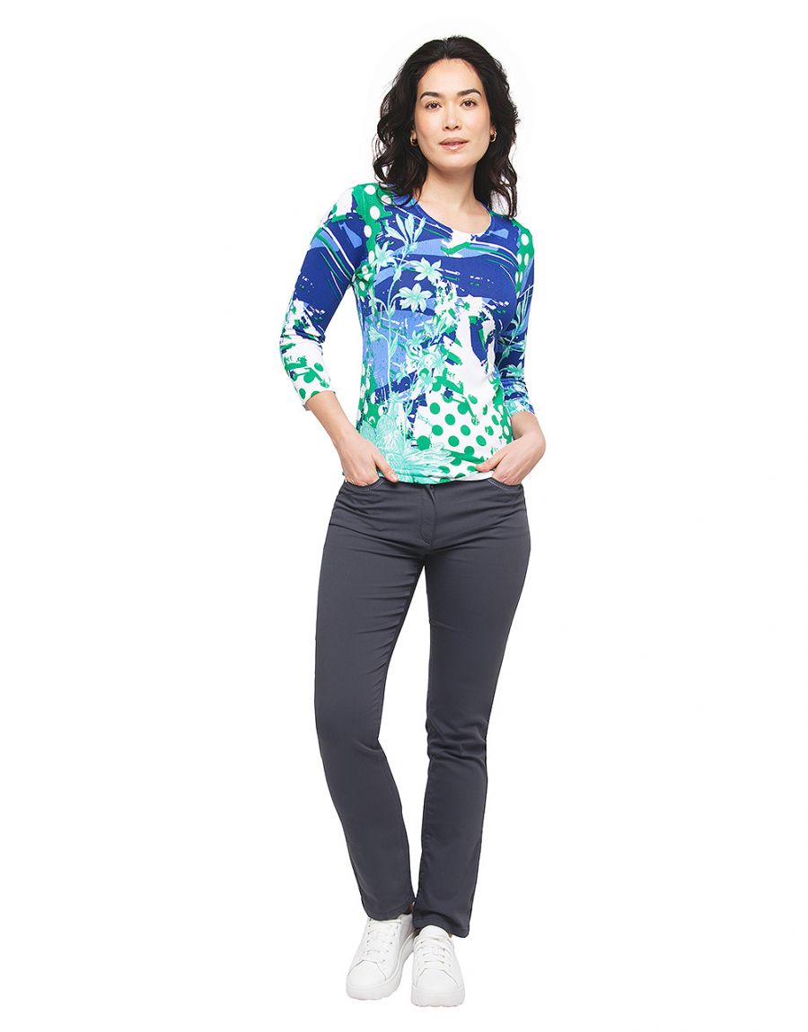 Pull imprimé vert