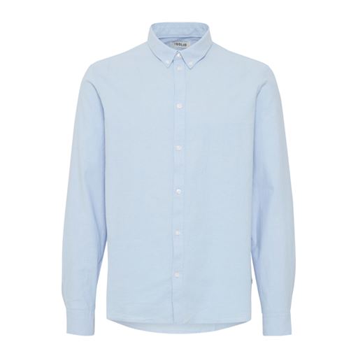 Solid Langærmet Skjorte, Blå, XL