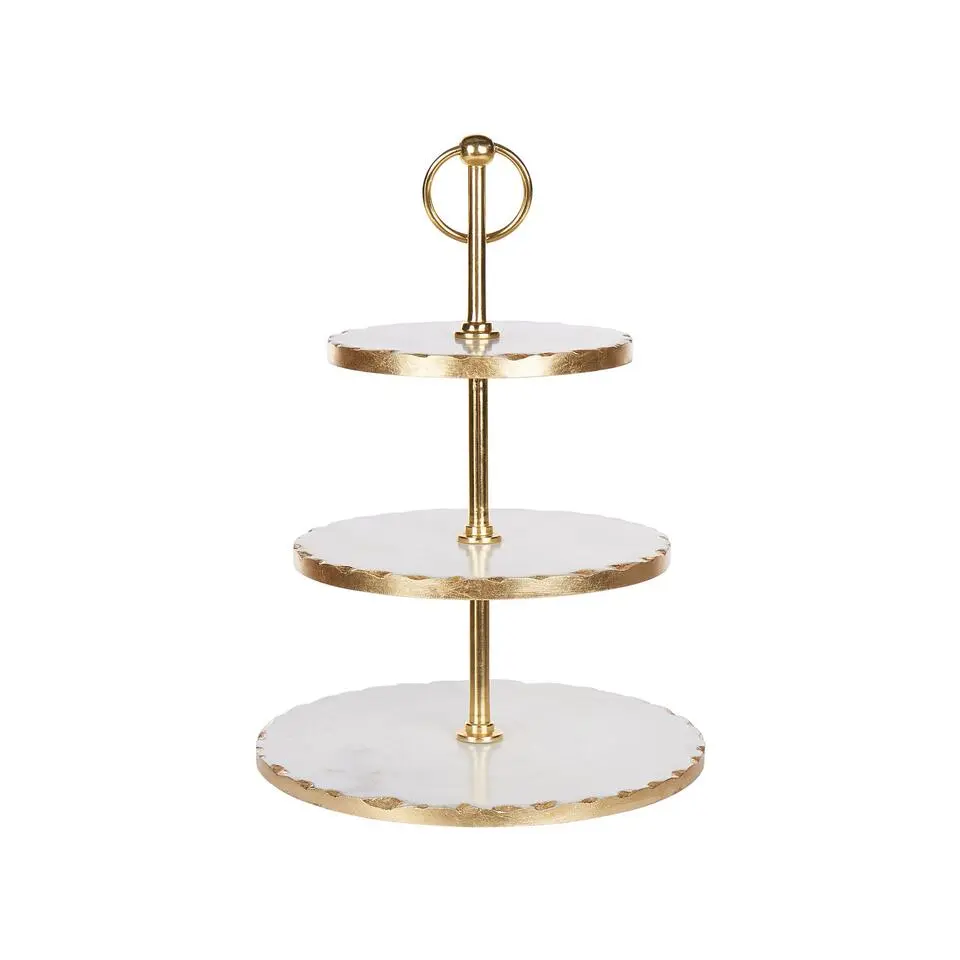 MEGARA - Etagère - Wit/Goud - Marmer