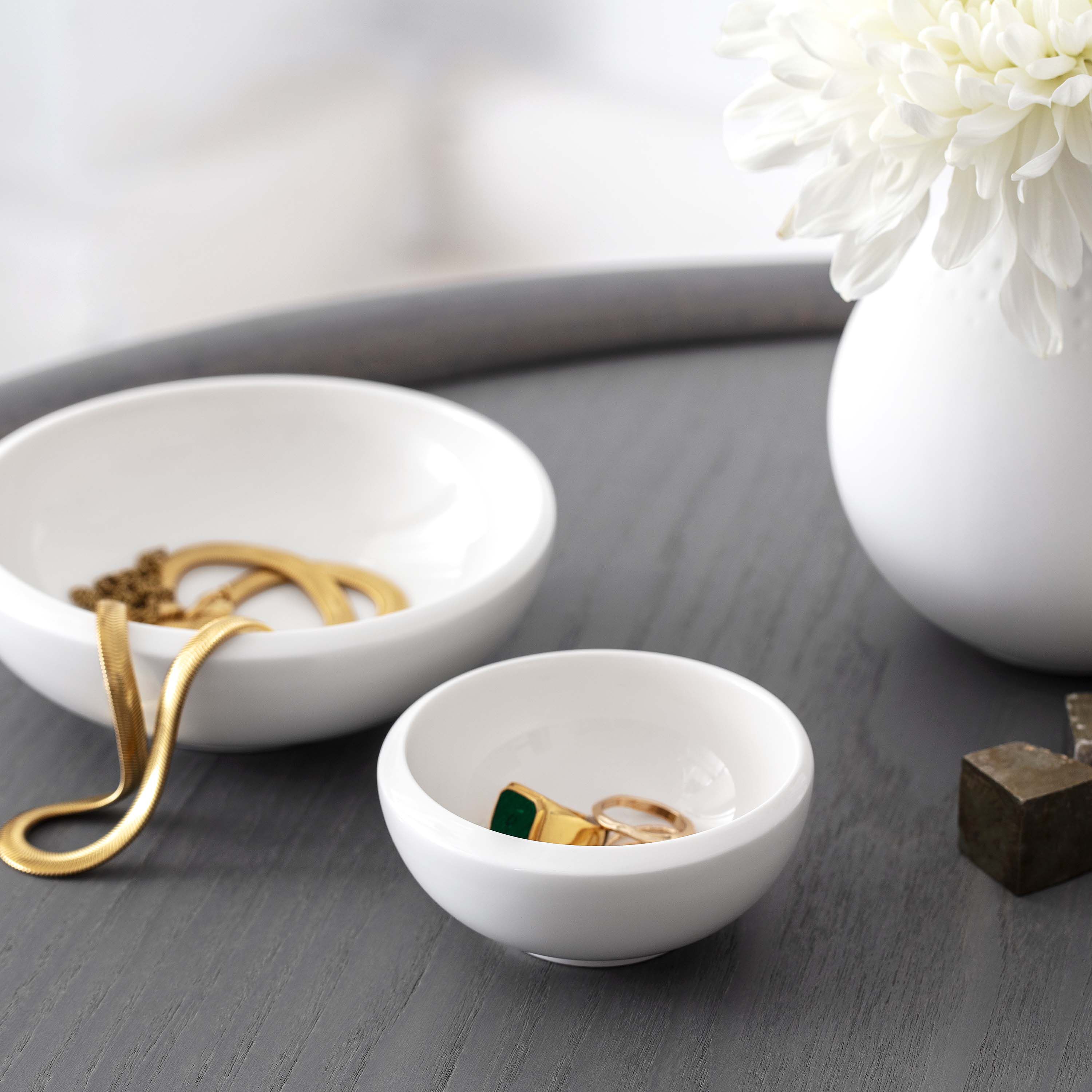 NewMoon Dipping bowl White, 1.4 oz, Premium Porcelain