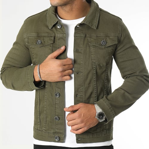 Veste Jean Super Slim Fit 0053 Denim Vert Kaki