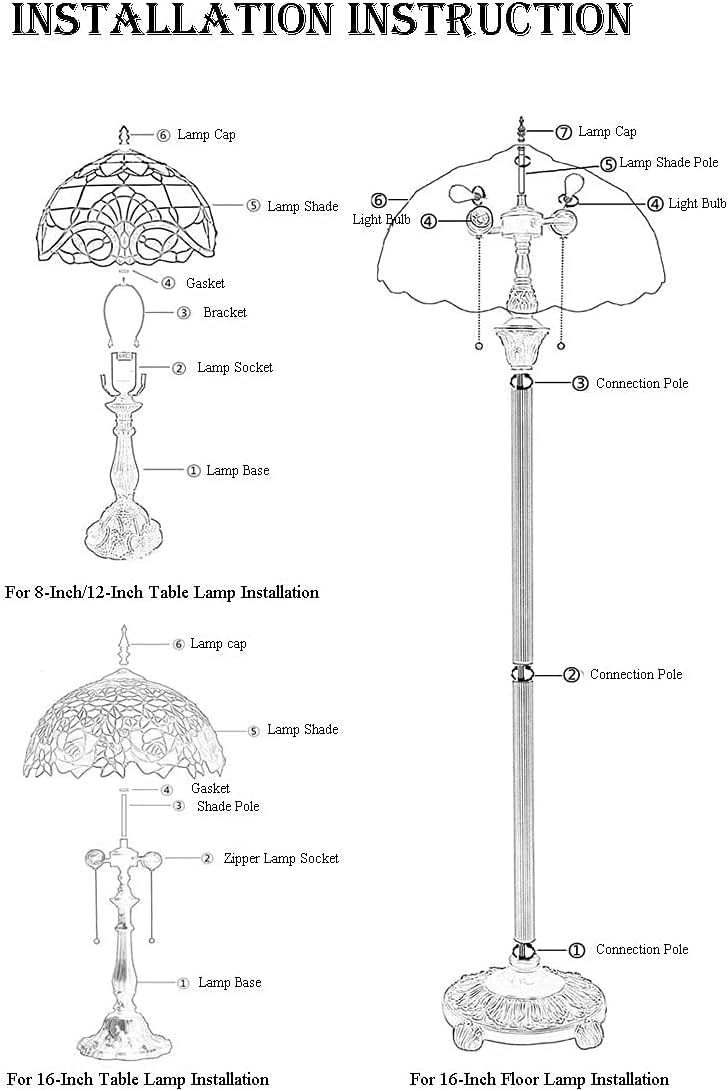 Stehlampe Tiffany Stil Vintage Lampe Groß,Boho Orientalische Art Deko Steh Leselampe,16 Zoll Buntglas Lampenschirm,Barock Antike Bogenlampe für Wohnzimmer Schlafzimmer,Mit 2 x E27 Birne (F-1)