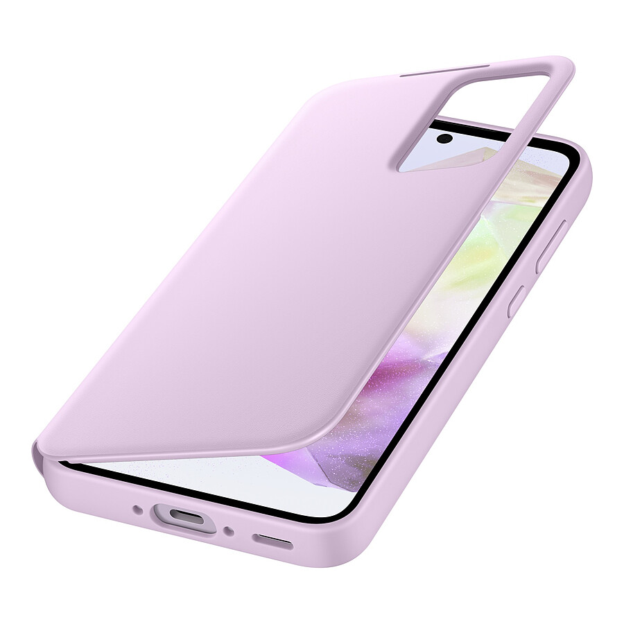 Samsung Étui Smart View Violet avec porte-carte - Galaxy A35