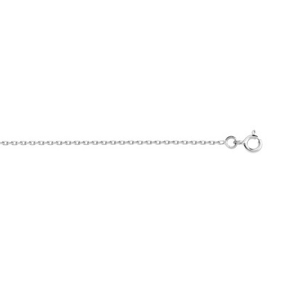 Chaîne or 750 blanc maille forçat 45 cm