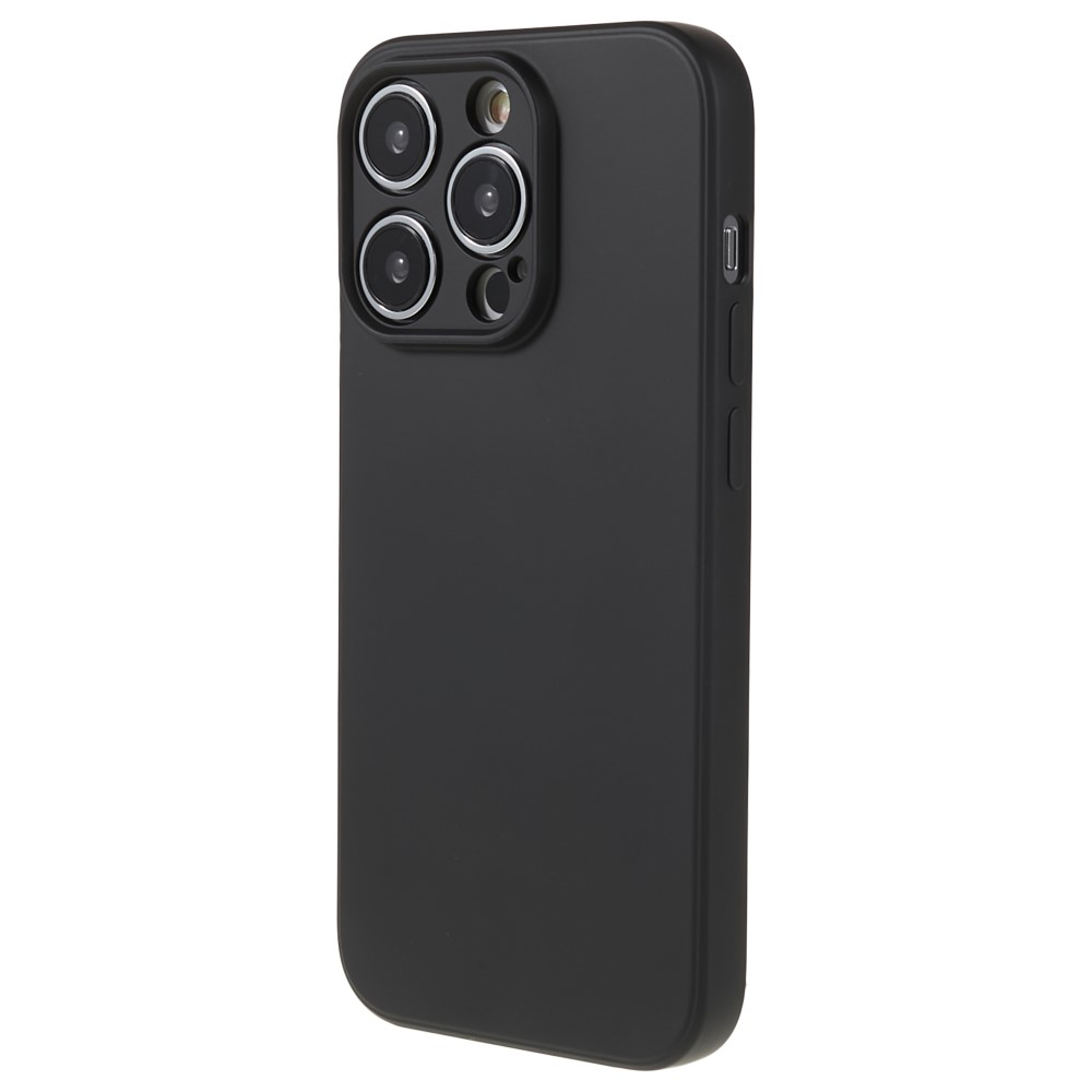 iPhone 14 Pro Gummi Case Hülle mit Kameraschutz - Schwarz