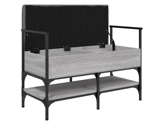 VIDAXL - Banc à chaussures sonoma gris 85,5x42x57,5 cm bois d'ingénie...