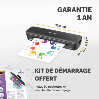 Fellowes Arc A4 - Plastifieuse A4 - jusqu'à 80 microns - anti-bourrage