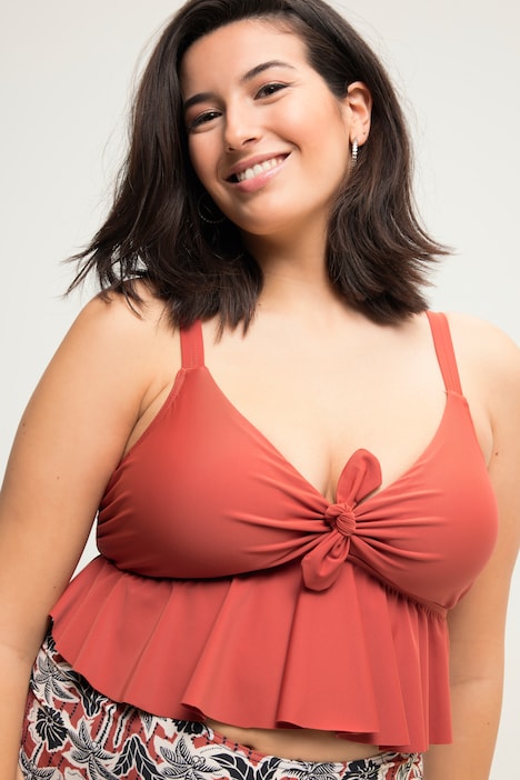 Bikini-Top, Softcups, Zierschleife, Volant