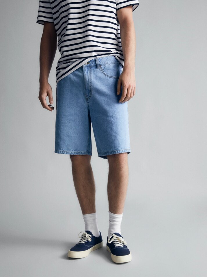 Bermuda jeans slim fit - Indigo