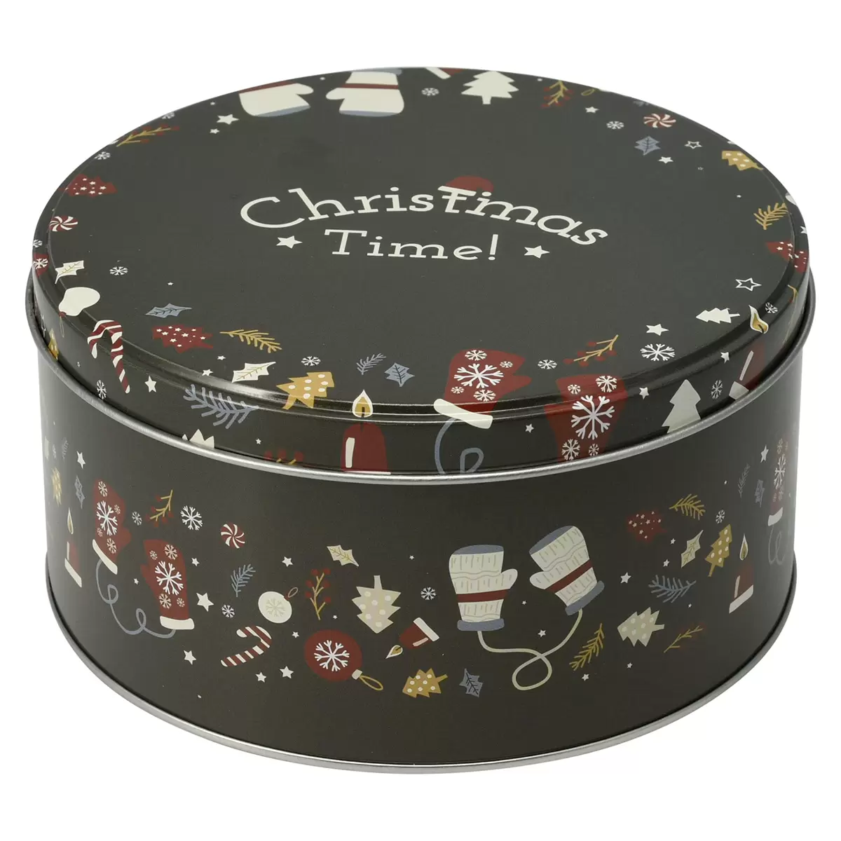 Keksdose 3er Set XMAS beige,bordeaux,dunkelgrün,weiss