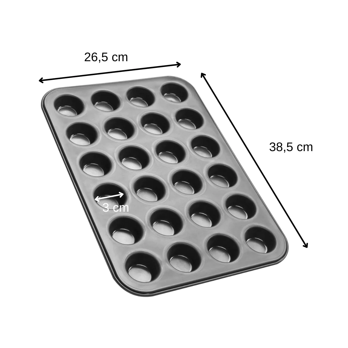 Moule à muffins 24 empreintes Black Metallic Zenker