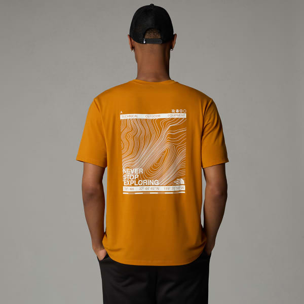 T-shirt THE NORTH FACE TOPOGRAPHIC FOUNDATION S/S TEE IRON CITRUS