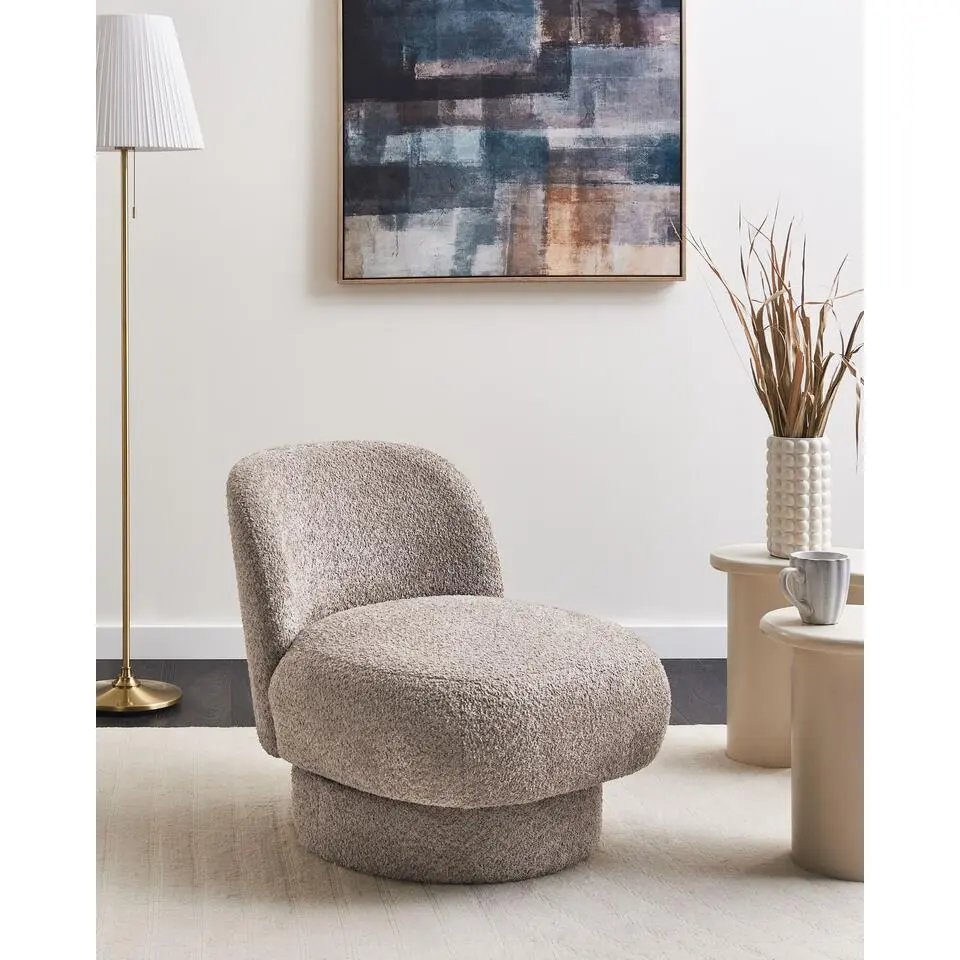 AYLO - Fauteuil - Taupe - Bouclé
