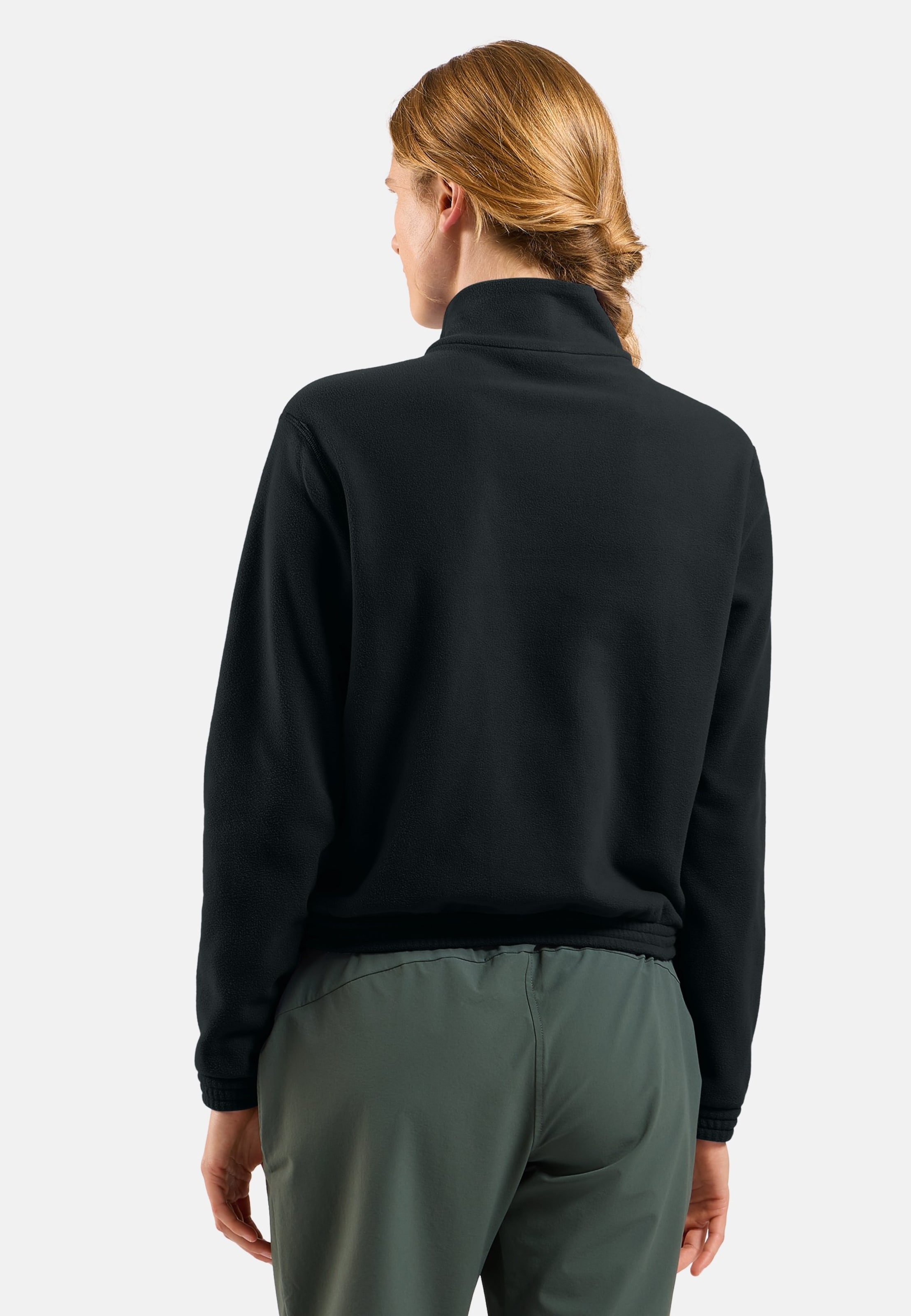 Klassischer Essentials Multisport Mid Layer aus Fleece mit Halbreissverschluss in black