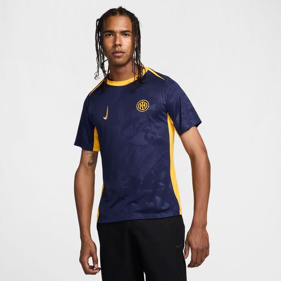 Inter Milan T-shirt d'Entraînement Dri-FIT Academy Pro Avant-Match 3ème - Bleu/Jaune Doré/Bleu