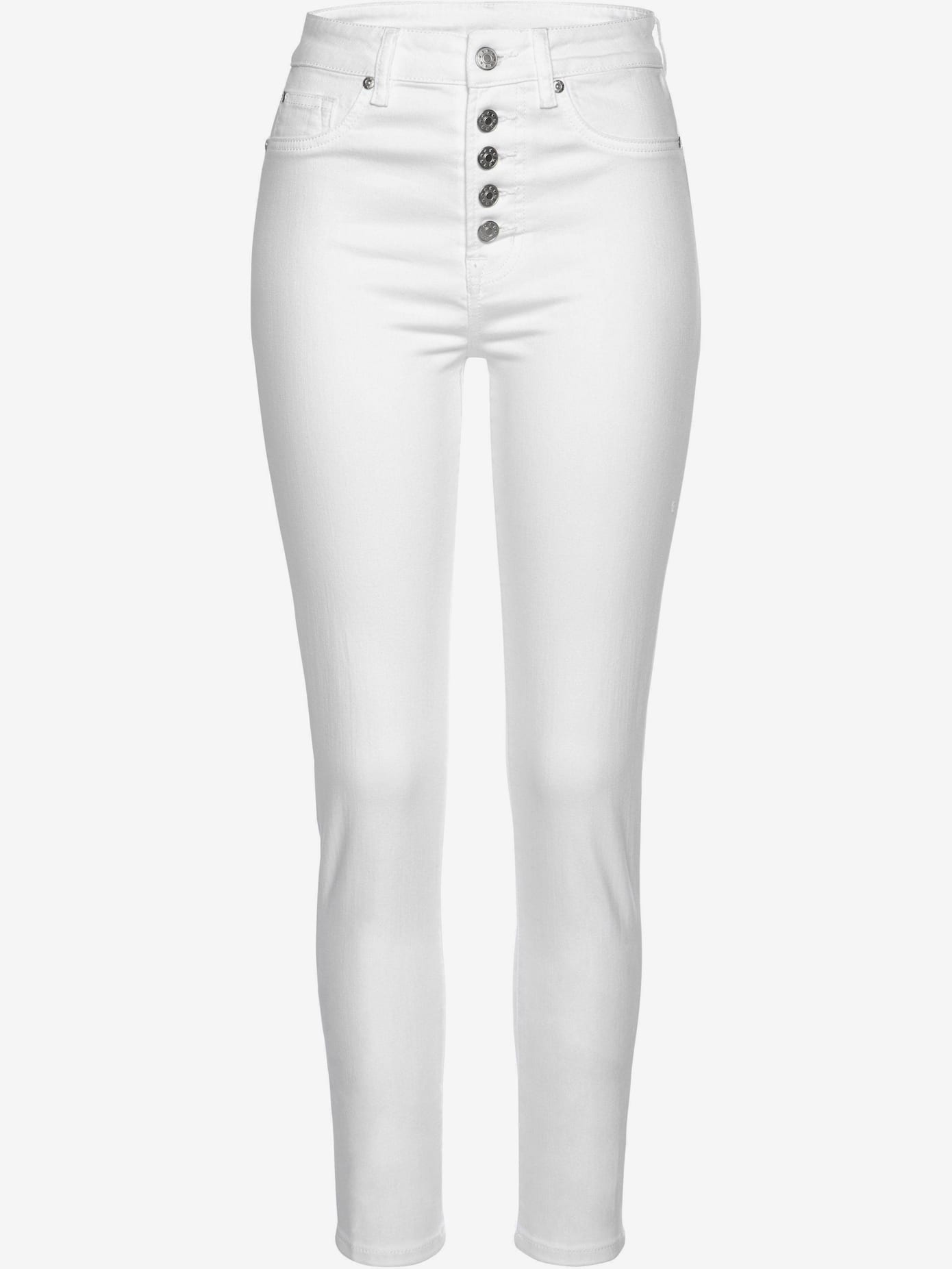 Jean taille haute coupe étroite