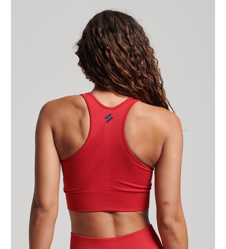 Sutiã sem costura Superdry Core Medium Impact vermelho