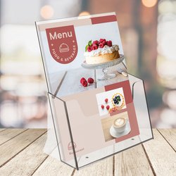 Porte-brochures, format A4, transparent