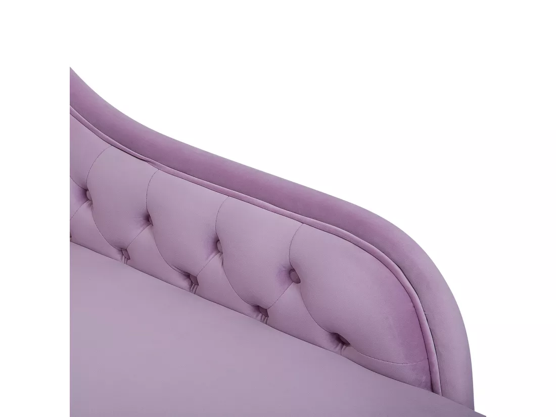 Méridienne en velours violet clair côté droite NIMES