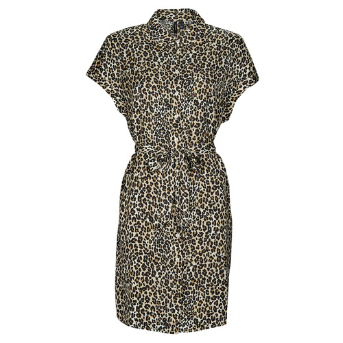 Vero Moda - VMONY SS SHORT DRESS WVN LCS Leopardo