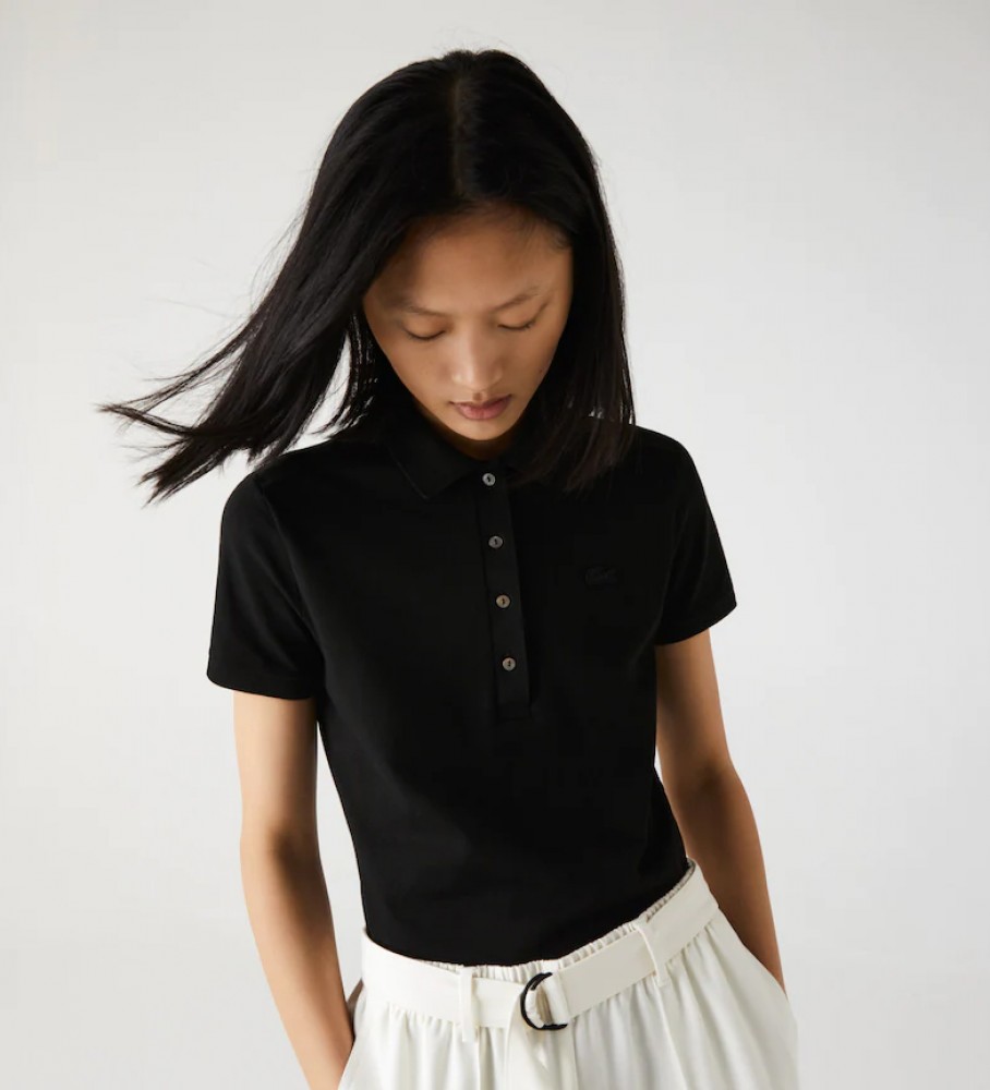 Lacoste Polo Piqué Stretch Preto