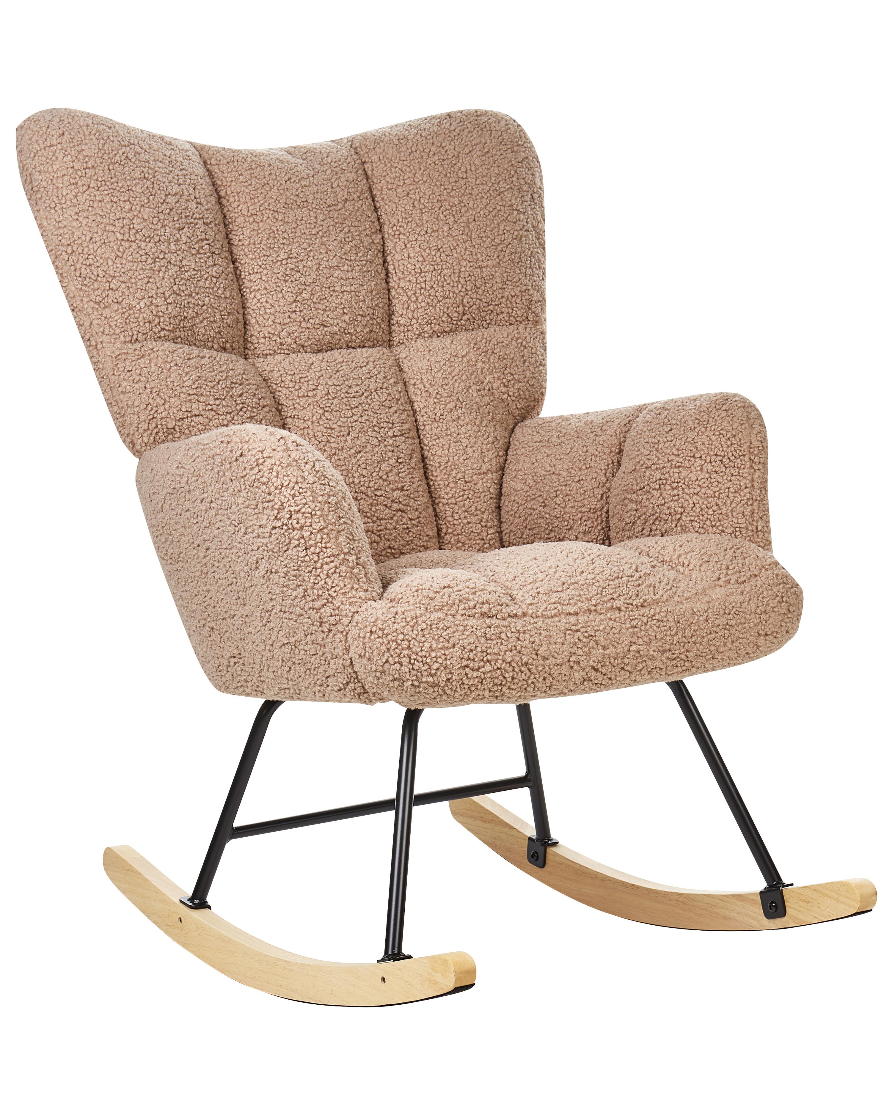 Schommelstoel OULU Bouclé Zandbeige