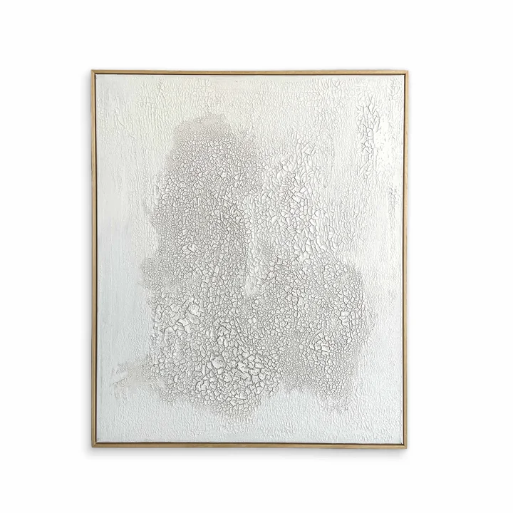 Studio Mykoda - SAHAVA Crashed, 100 x 120 cm, weiss / Rahmen Kiefer natur