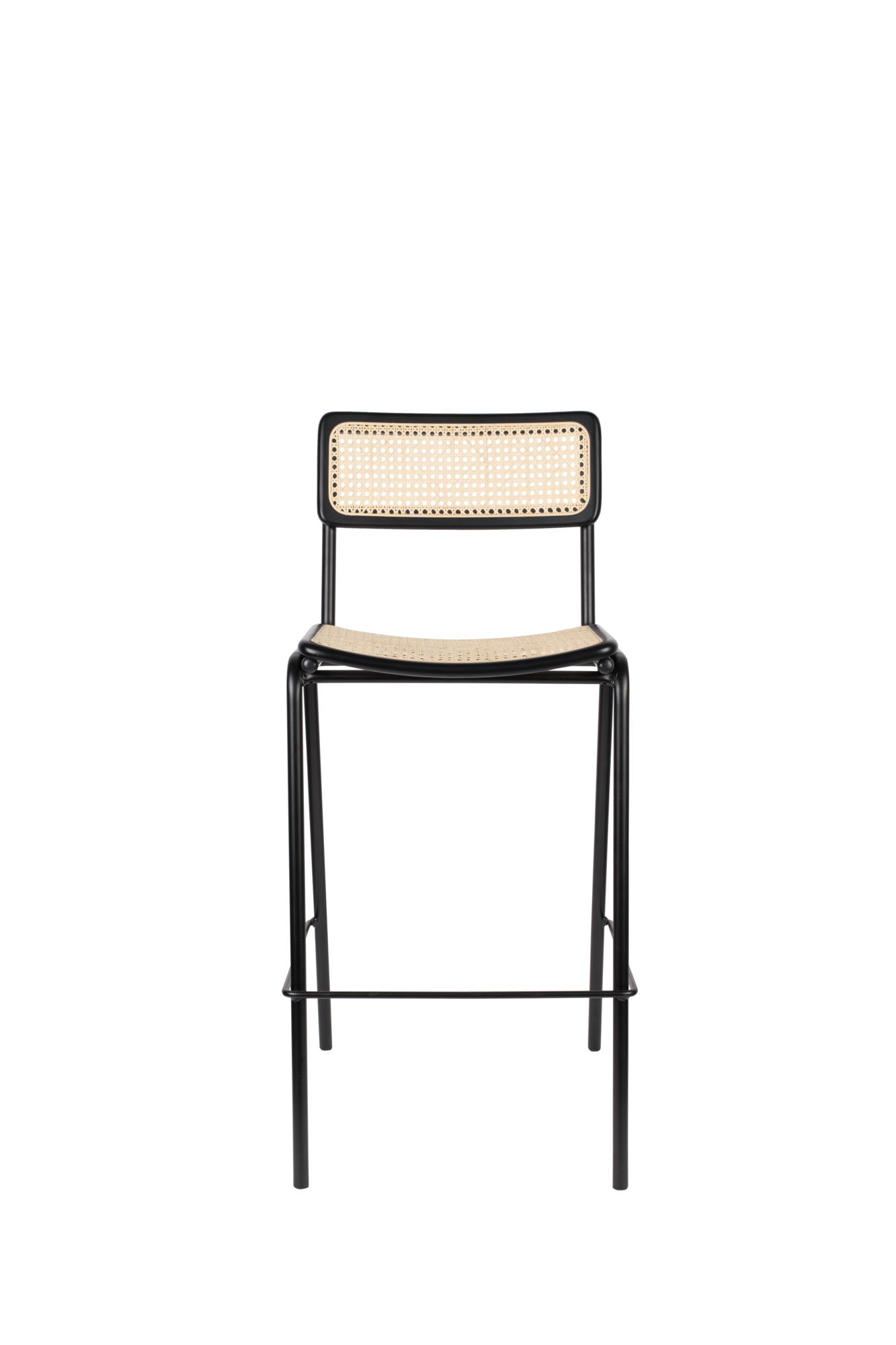 Barkruk Jort (zithoogte 77,50 cm) zwart/Naturel - set van 2