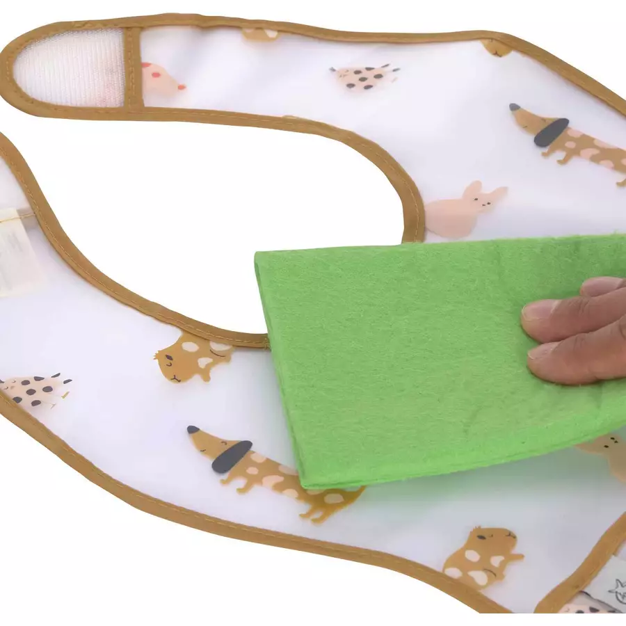 Lässig Kindergeschirrset mit 2 Lätzchen Little Mateys 6er Set orange