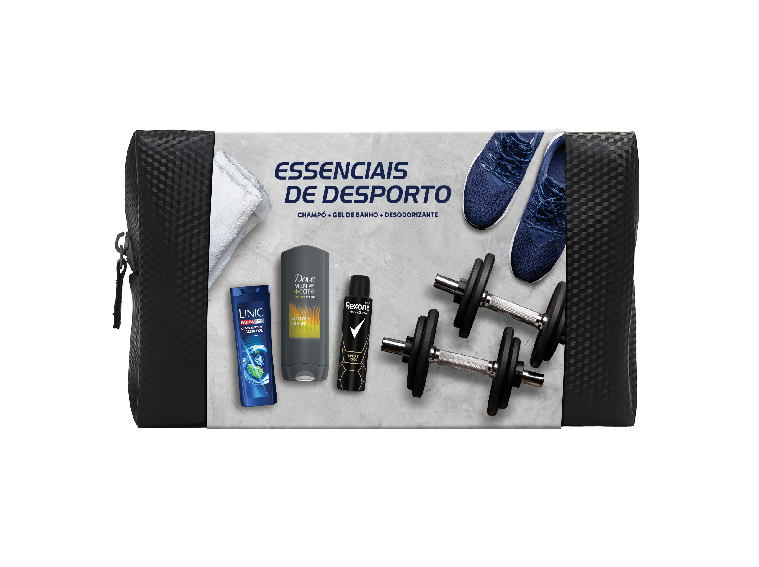 CONJUNTO ESSENCIAIS DE DESPORTO 3PCS