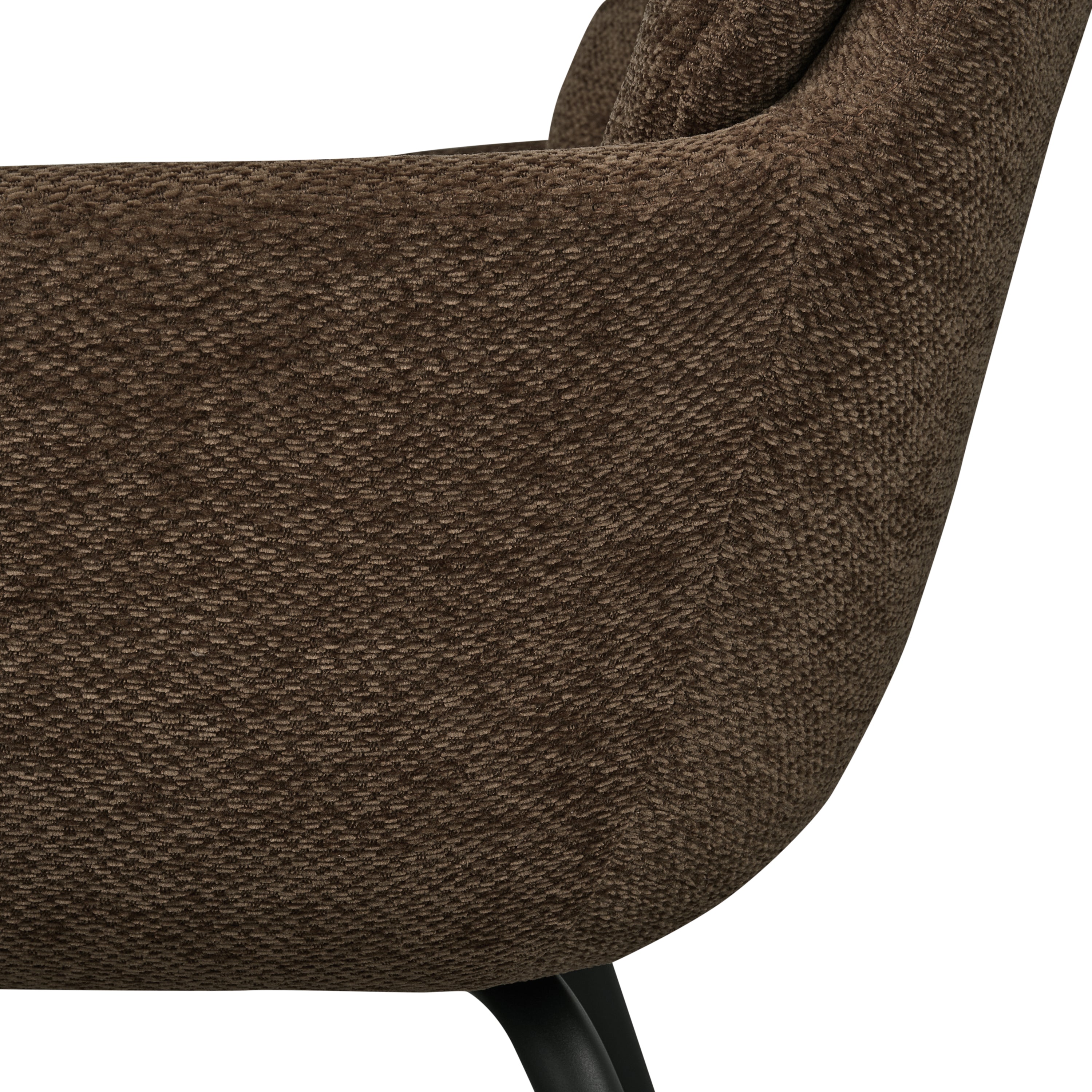 WOOOD Runa Eetkamerstoel - Chenille - Warm Bruin