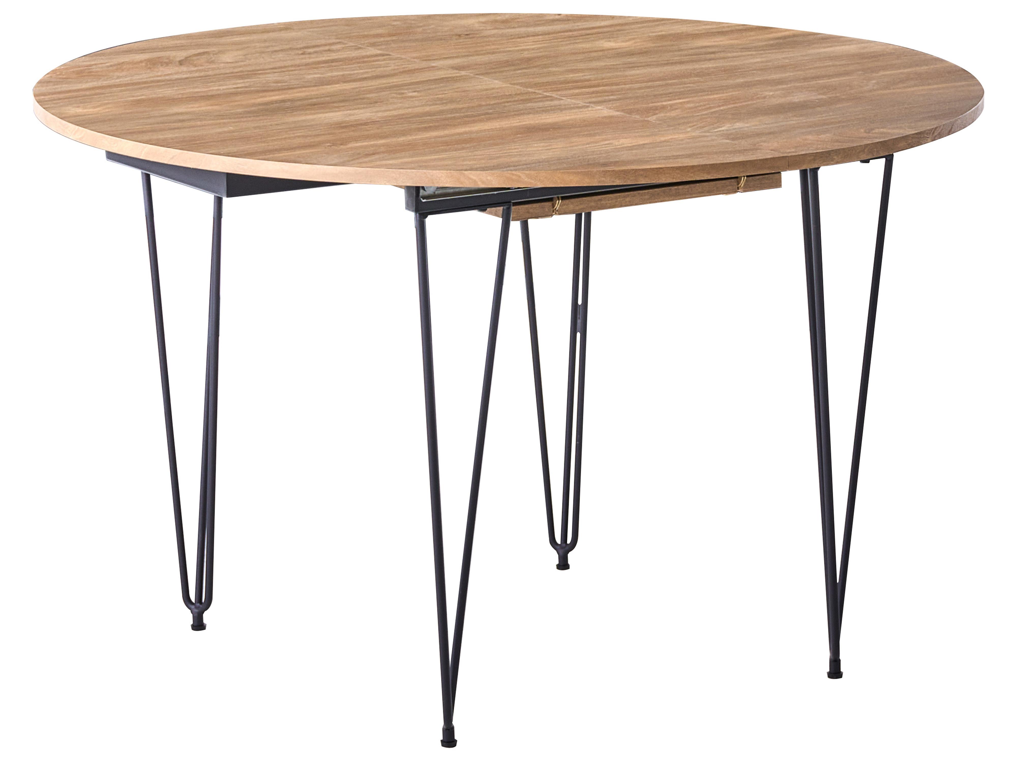 Eettafel uitschuifbaar LOUISE Bruin 120 cm 120/160 cm