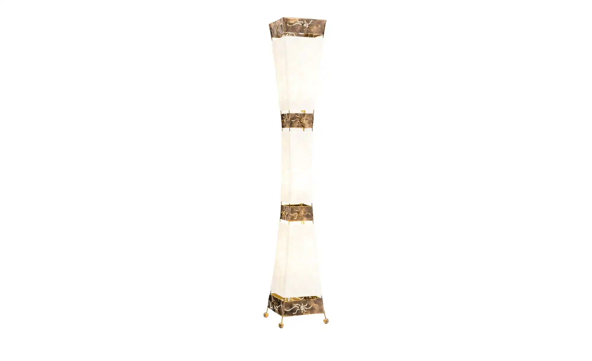 Paul Neuhaus Stehleuchte aus Metall und Perlmutt