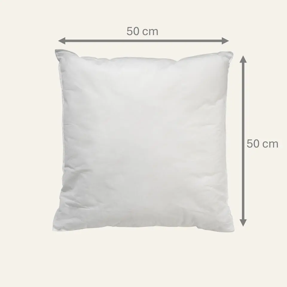 BINNENKUSSEN - kussenvulling 50x50 cm - 100% polyester vulling - 450 gram