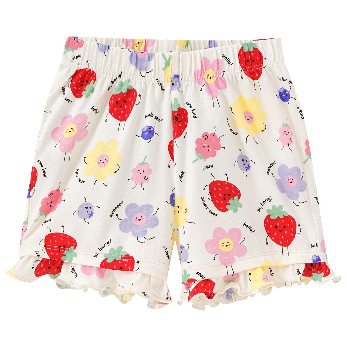 Topolino Mädchen Shorty mit Allover-Print creme