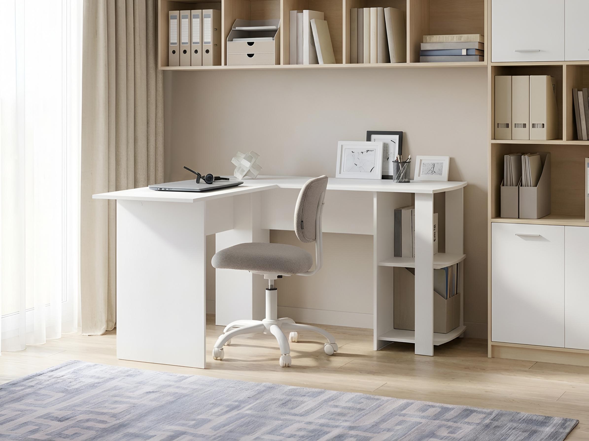 Hoekbureau SNYDER Wit 125 cm 125 cm